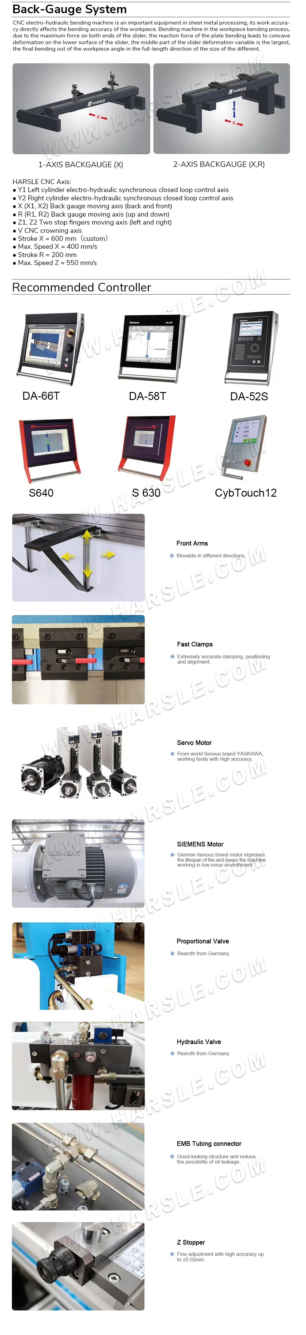 Hydraulic CNC Tandem Press Brake DA-53T 1 آلة الثني CNC الترادفية CNC DA-53T